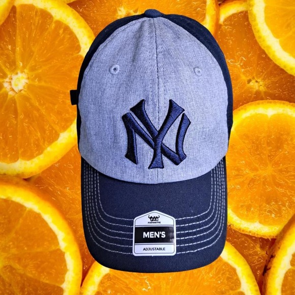New York Yankees Gray and Blue Fan Favorite Adjustable Hat - Picture 1 of 6